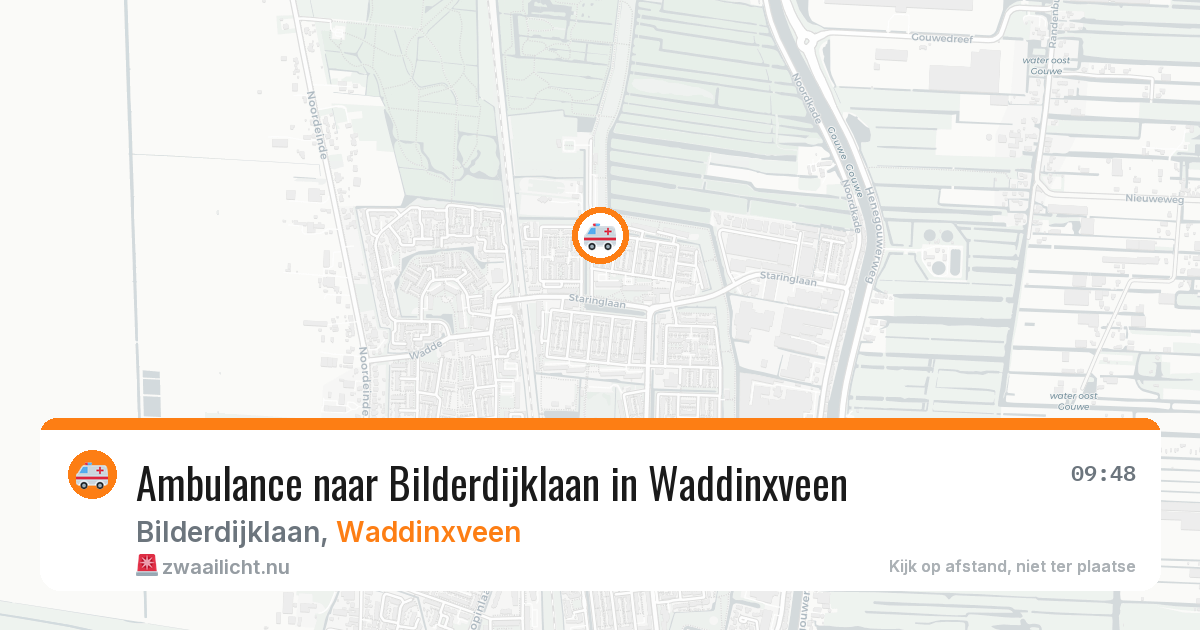 Ambulance naar Bilderdijklaan in Waddinxveen — 2 mrt 2026