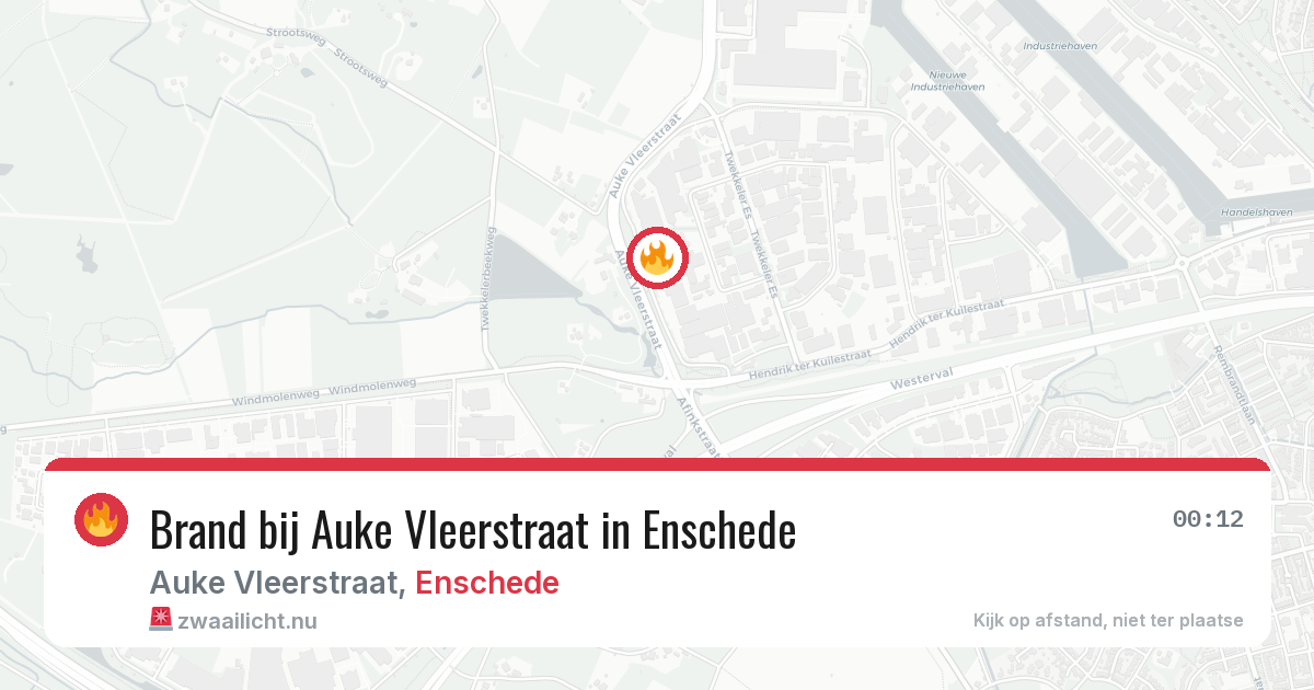 Brand bij Auke Vleerstraat in Enschede — 30 mei 2026