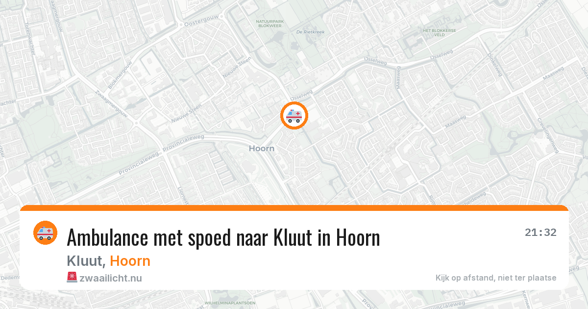 Ambulance met spoed naar Kluut in Hoorn — 25 jul 2026