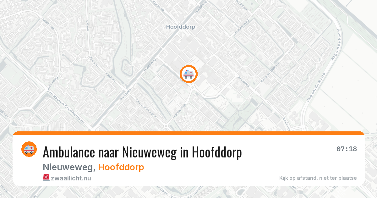 Ambulance naar Nieuweweg in Hoofddorp — 23 jul 2026