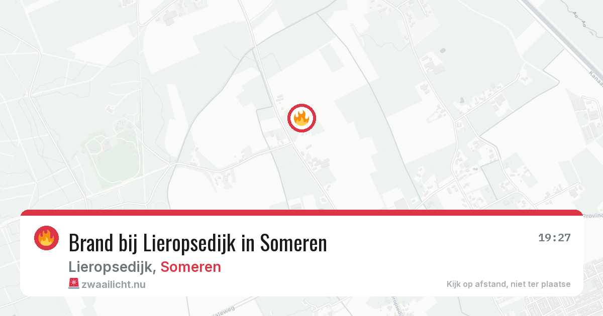 Brand bij Lieropsedijk in Someren — 22 mei 2026