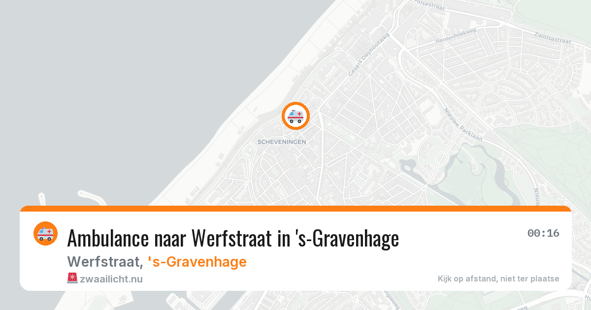 Ambulance naar Werfstraat in 's-Gravenhage — 20 jul 2026