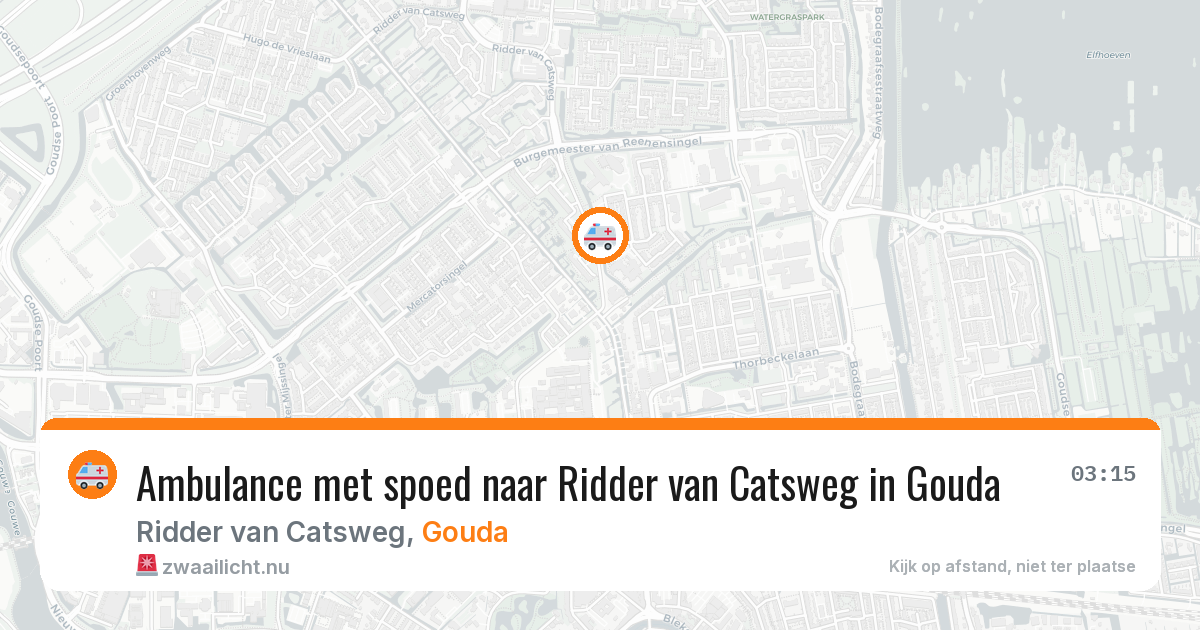 Ambulance met spoed naar Ridder van Catsweg in Gouda — 28 jan 2026