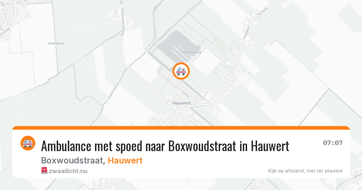Ambulance met spoed naar Boxwoudstraat in Hauwert — 11 jul 2026