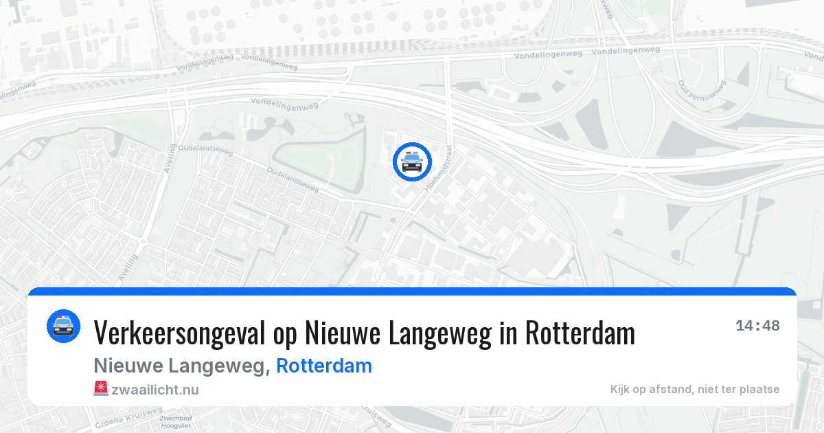 Verkeersongeval op Nieuwe Langeweg in Rotterdam — 1 jun 2026