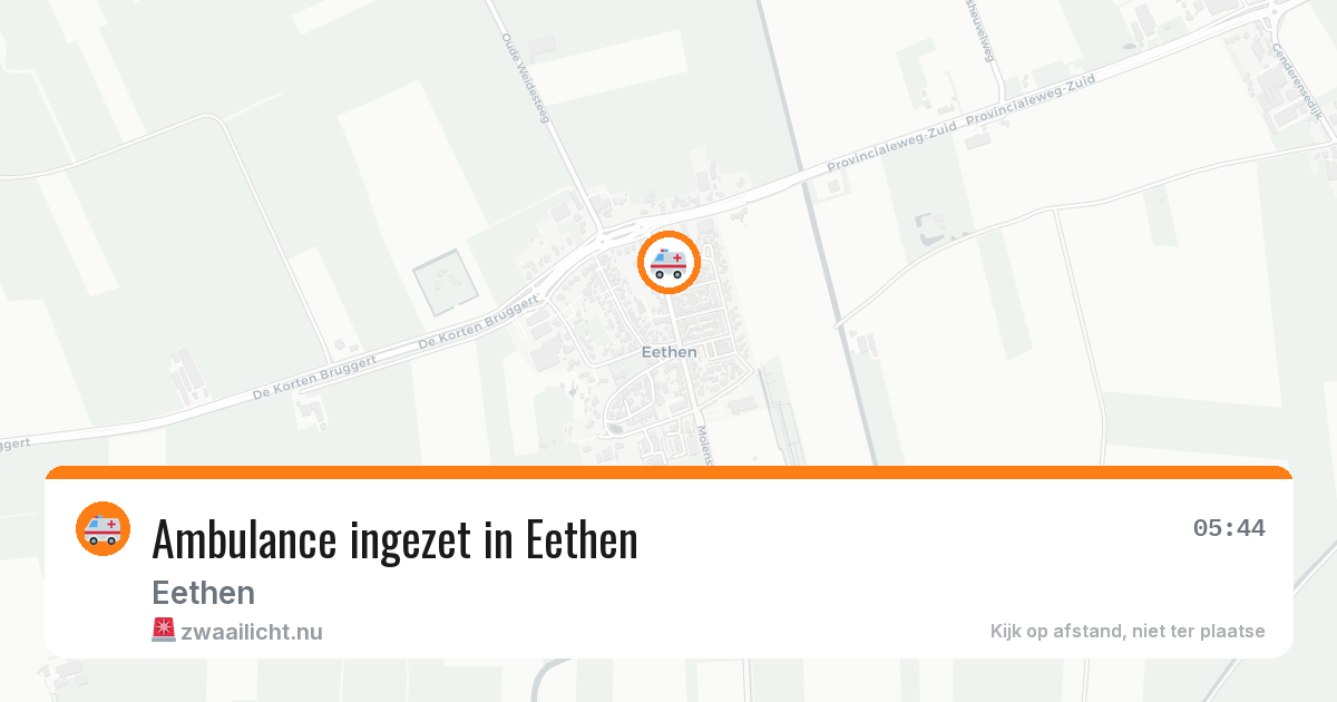 Ambulance ingezet in Eethen — 15 mei 2026