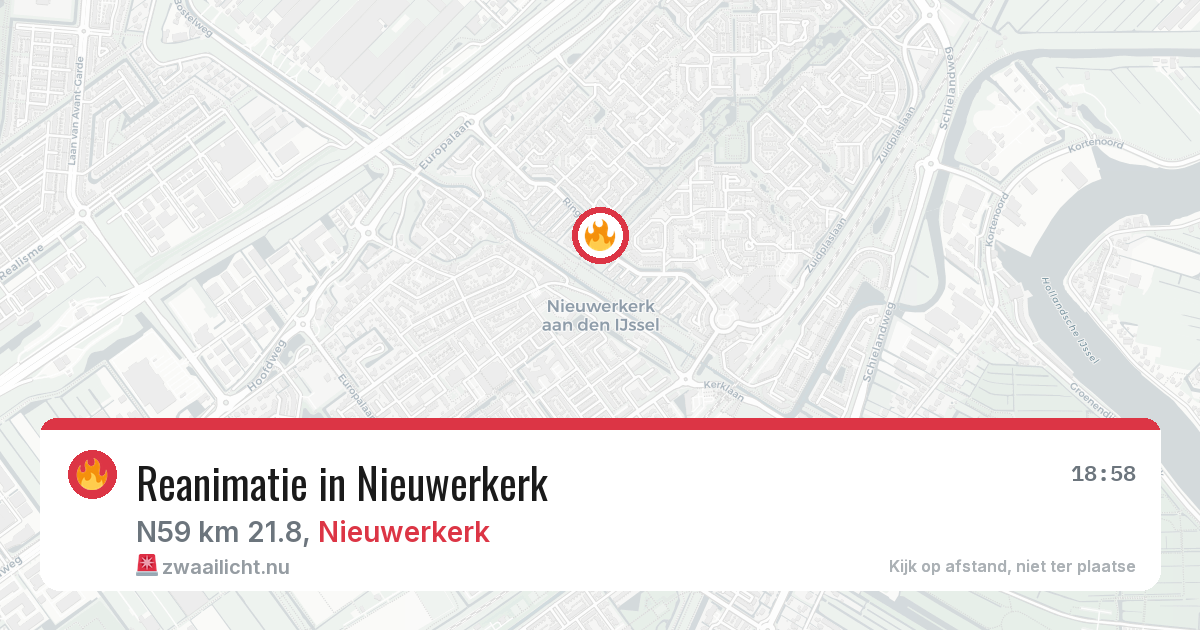 Reanimatie in Nieuwerkerk — 17 jul 2026