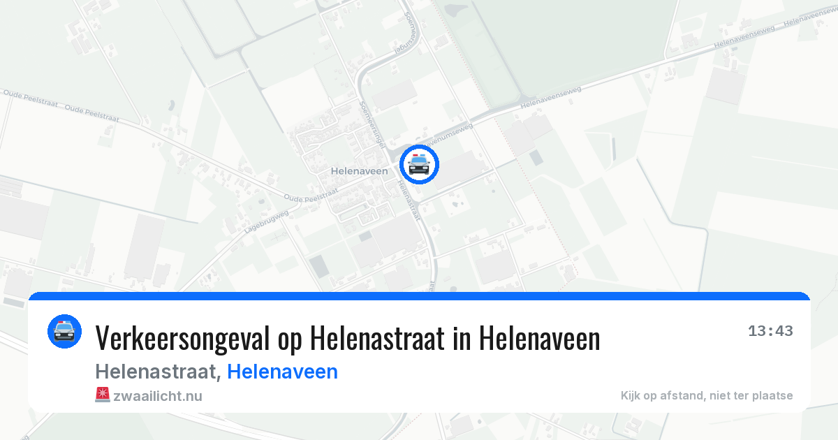 Verkeersongeval op Helenastraat in Helenaveen — 19 jul 2026