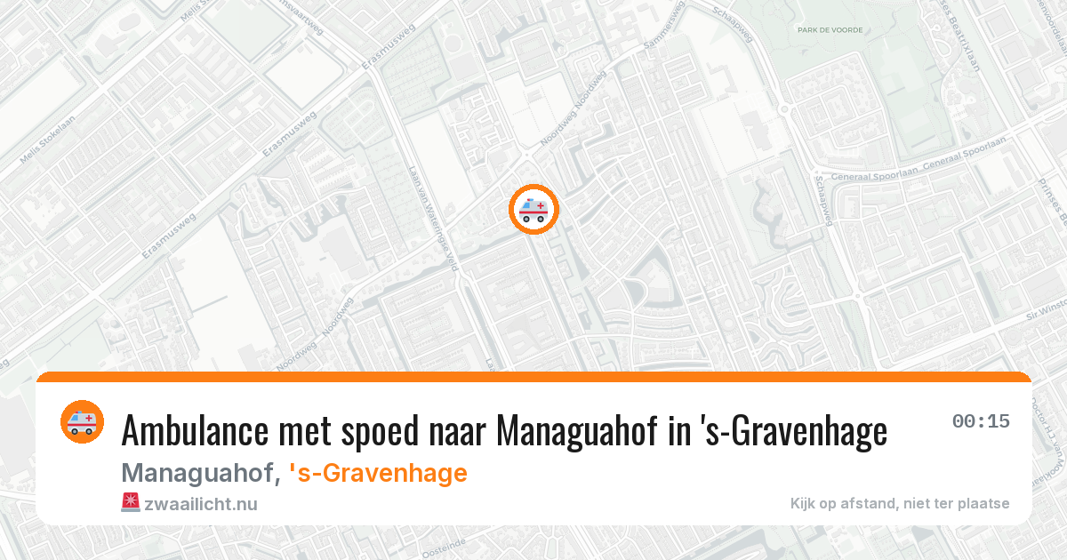 Ambulance met spoed naar Managuahof in 's-Gravenhage — 18 mrt 2026
