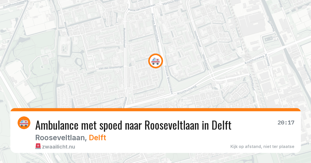 Ambulance met spoed naar Rooseveltlaan in Delft — 22 jan 2026