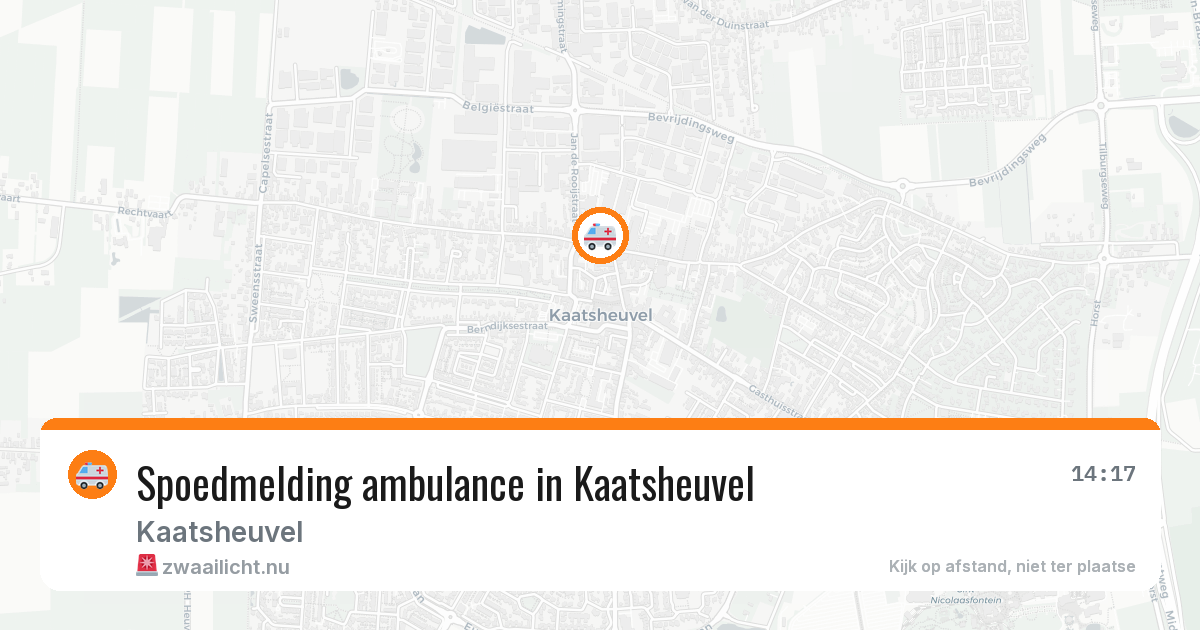 Spoedmelding ambulance in Kaatsheuvel — 18 mrt 2026