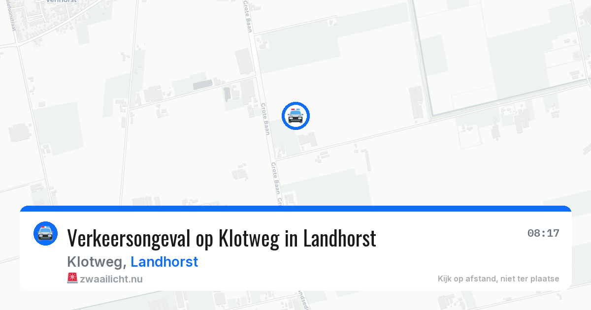 Verkeersongeval op Klotweg in Landhorst — 9 apr 2026