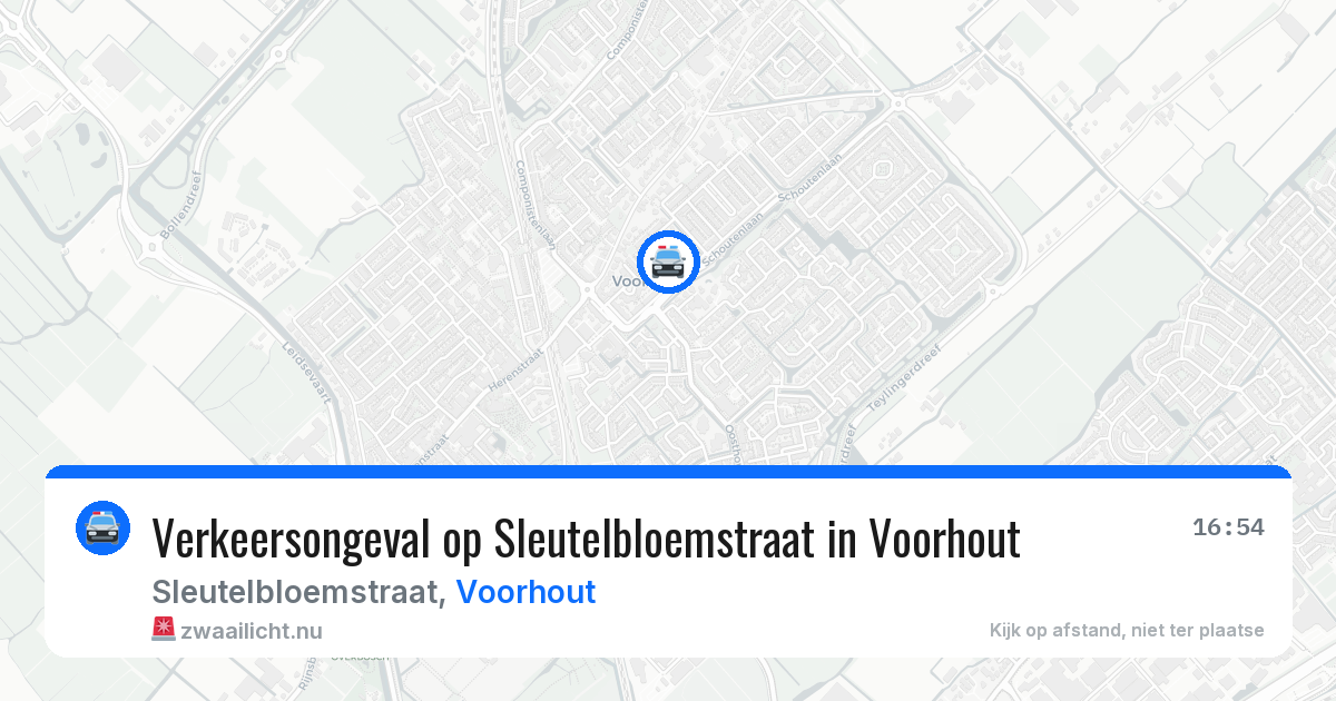 Verkeersongeval op Sleutelbloemstraat in Voorhout — 11 mrt 2026