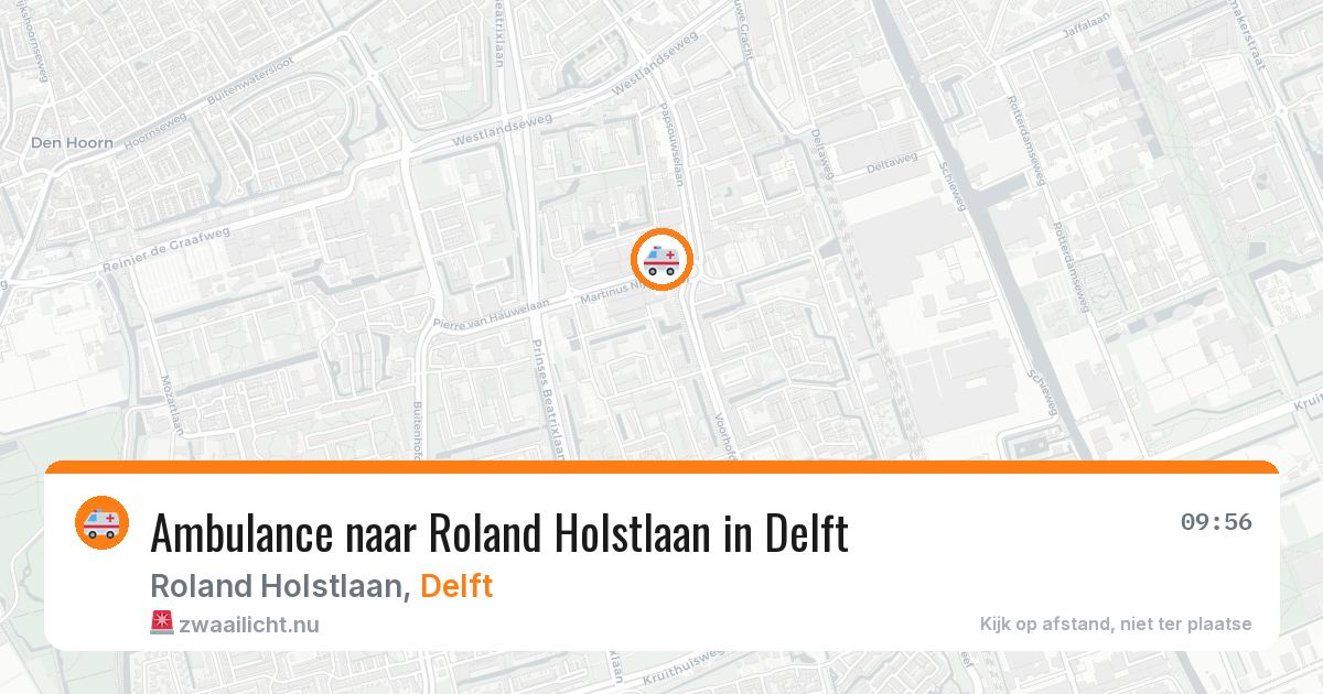 Ambulance naar Roland Holstlaan in Delft — 4 jun 2026