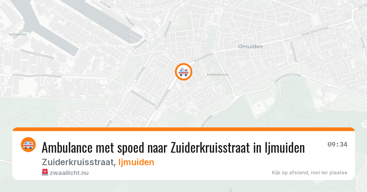 Ambulance met spoed naar Zuiderkruisstraat in Ijmuiden — 22 mrt 2026