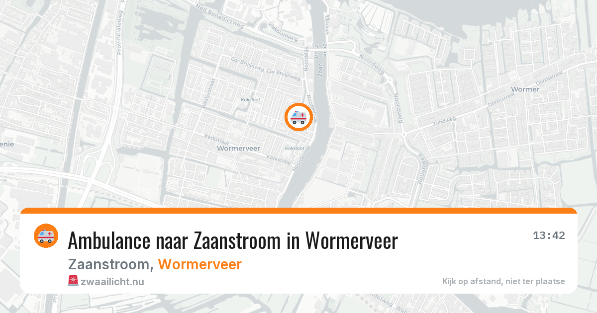 Ambulance naar Zaanstroom in Wormerveer — 16 mei 2026
