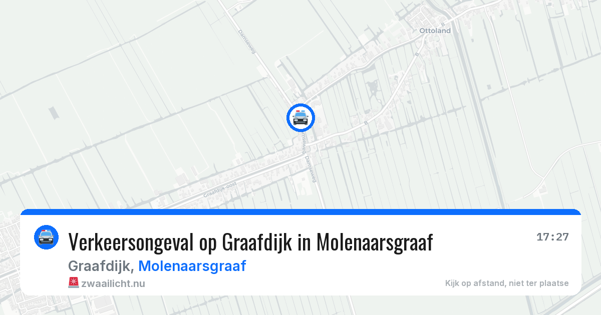 Verkeersongeval op Graafdijk in Molenaarsgraaf — 20 jan 2026