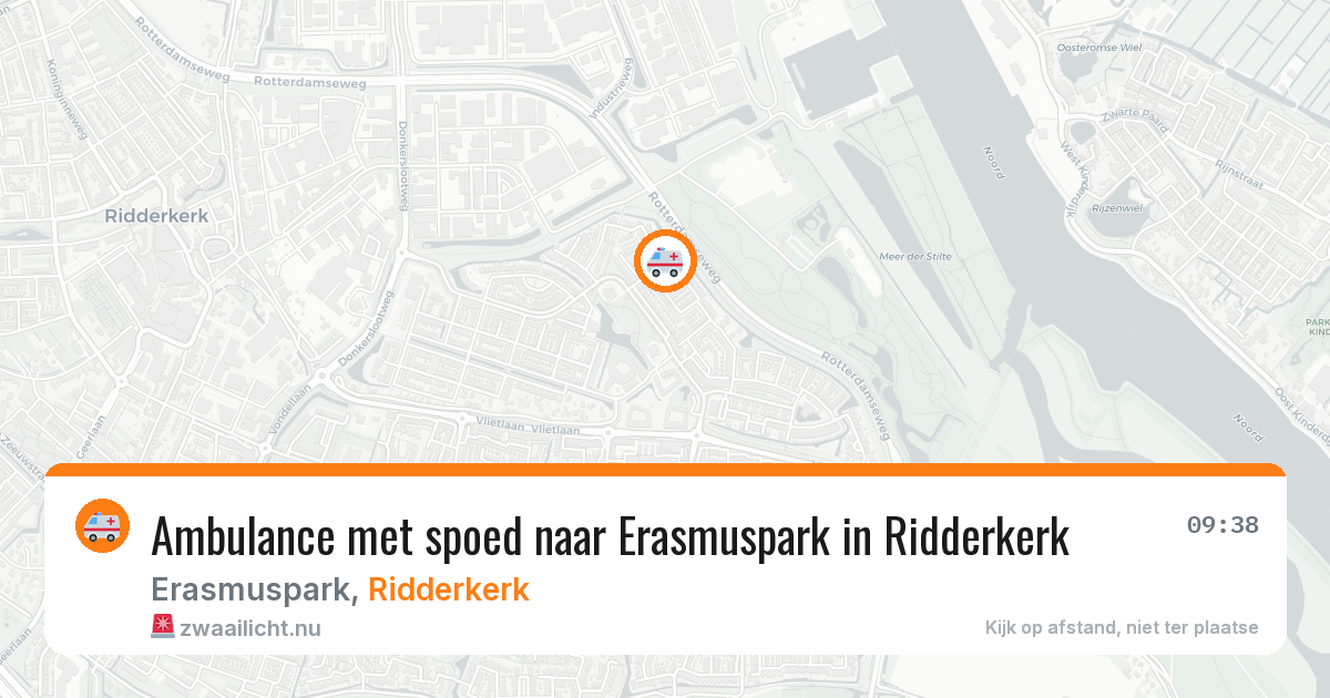 Ambulance met spoed naar Erasmuspark in Ridderkerk — 6 mei 2026