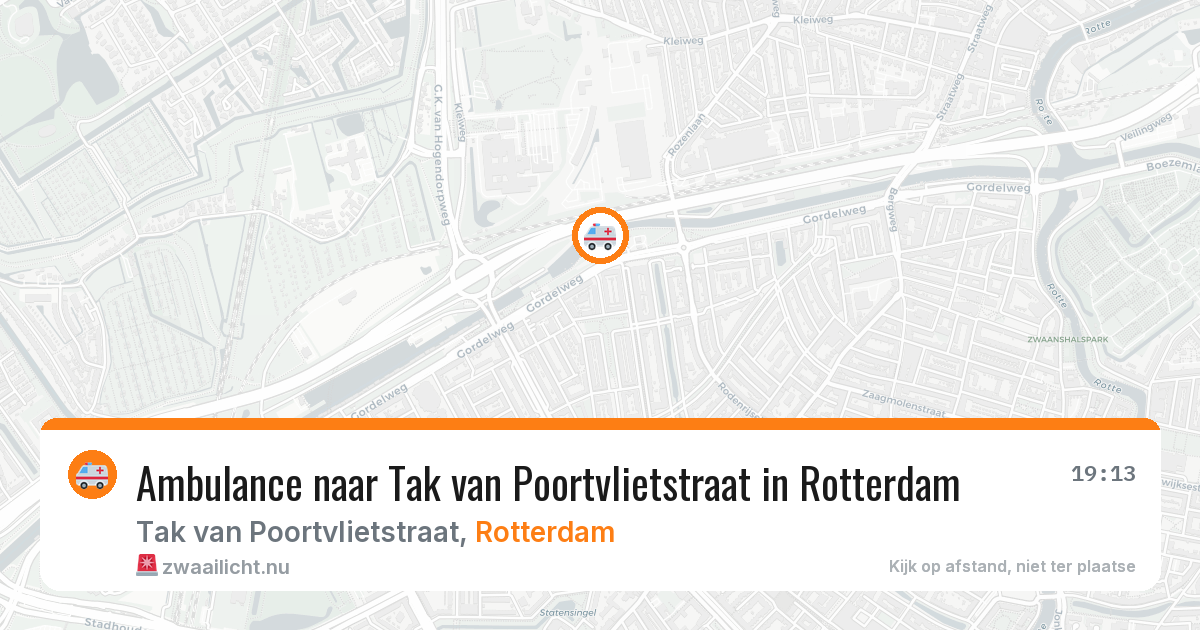 Ambulance naar Tak van Poortvlietstraat in Rotterdam — 12 jul 2026