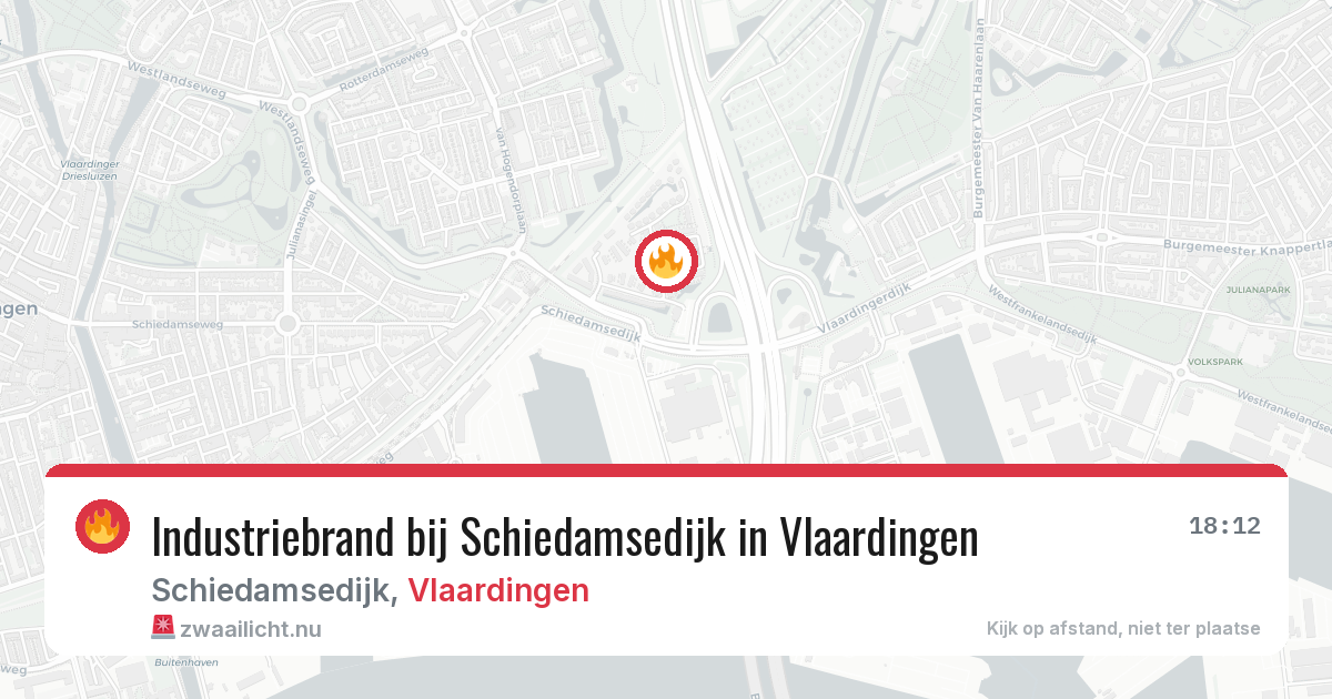 Industriebrand bij Schiedamsedijk in Vlaardingen — 29 mei 2026
