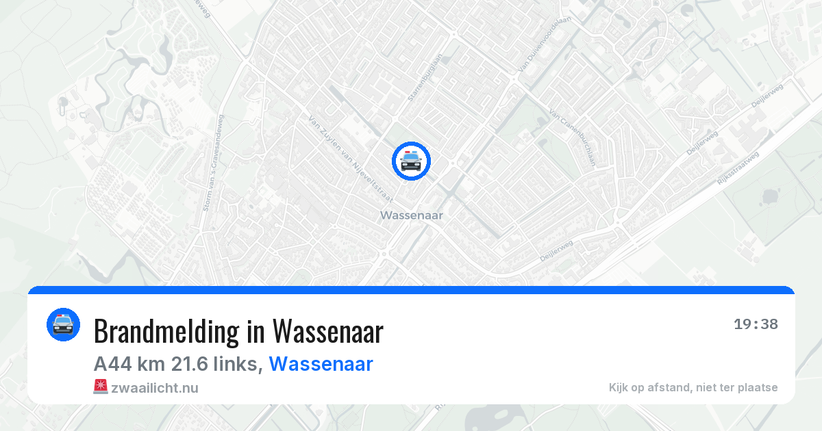 Brandmelding in Wassenaar — 21 mrt 2026