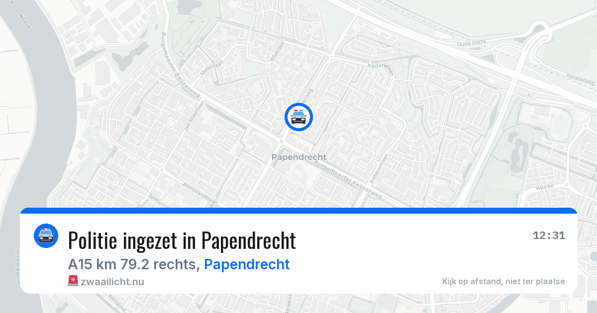 Politie ingezet in Papendrecht — 11 apr 2026 | 🚨 Zwaailicht.nu