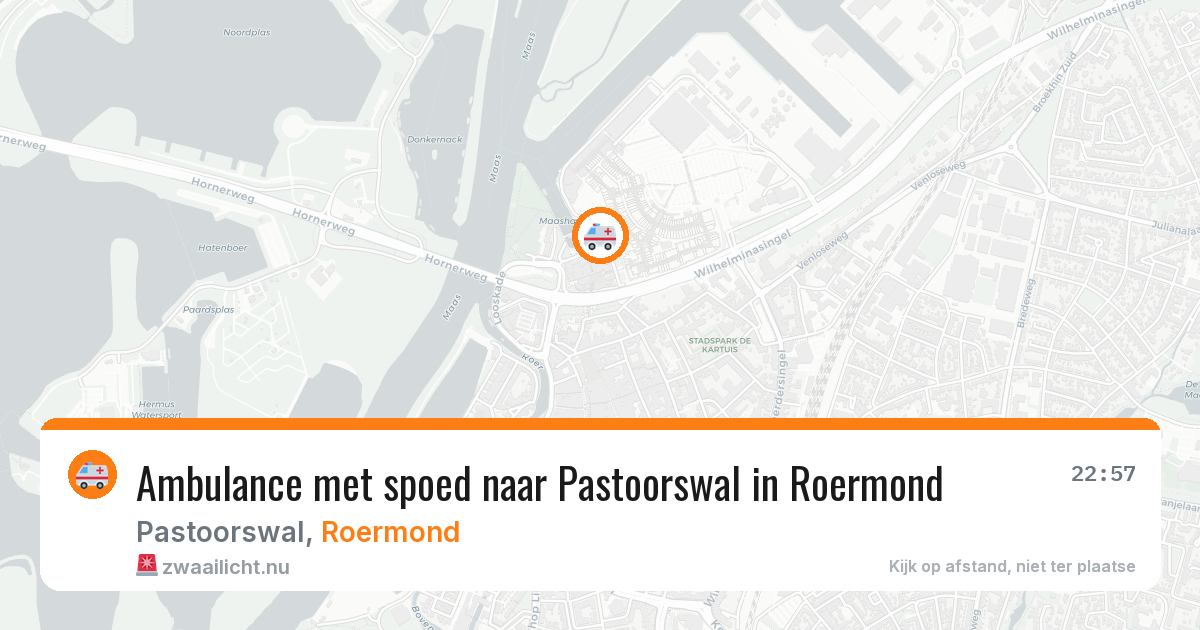 Ambulance met spoed naar Pastoorswal in Roermond — 20 mei 2026