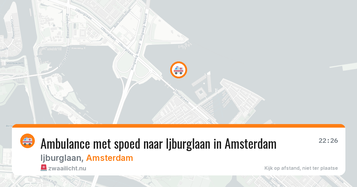 Ambulance met spoed naar Ijburglaan in Amsterdam — 23 mrt 2026