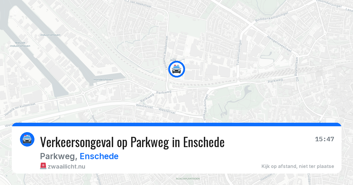 Verkeersongeval op Parkweg in Enschede — 10 feb 2026