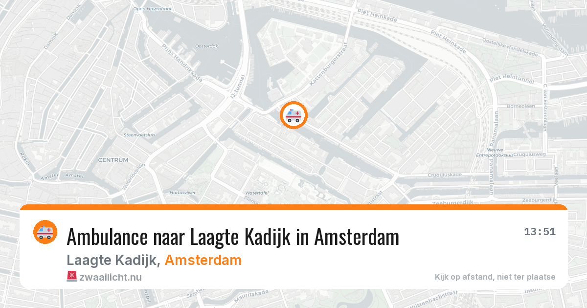 Ambulance naar Laagte Kadijk in Amsterdam — 15 jul 2026