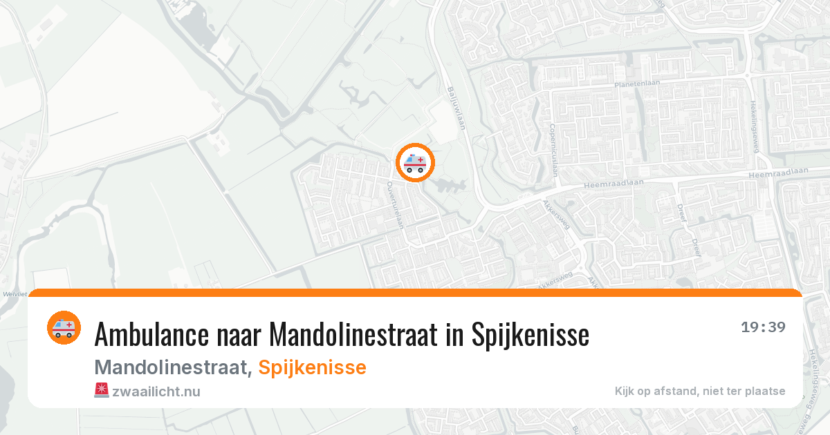 Ambulance naar Mandolinestraat in Spijkenisse — 22 jul 2026
