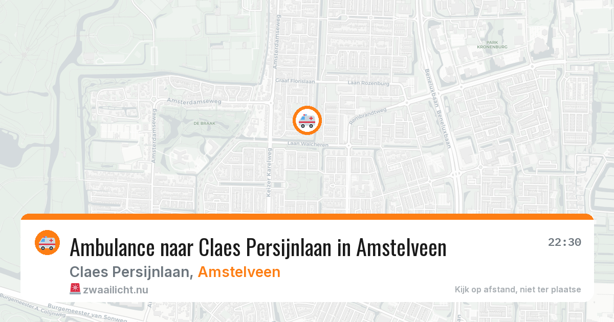 Ambulance naar Claes Persijnlaan in Amstelveen — 12 jul 2026