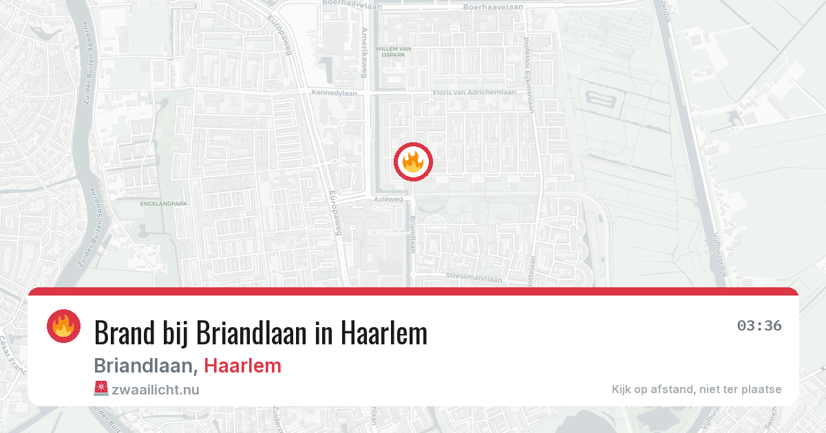 Brand bij Briandlaan in Haarlem — 26 mei 2026