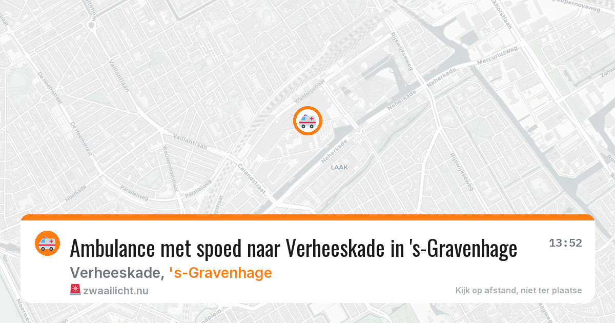 Ambulance met spoed naar Verheeskade in 's-Gravenhage — 13 jul 2026