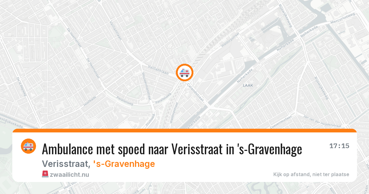 Ambulance met spoed naar Verisstraat in 's-Gravenhage — 6 mei 2026