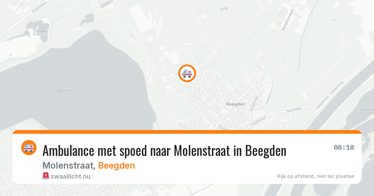 Ambulance met spoed naar Molenstraat in Beegden — 16 mei 2026