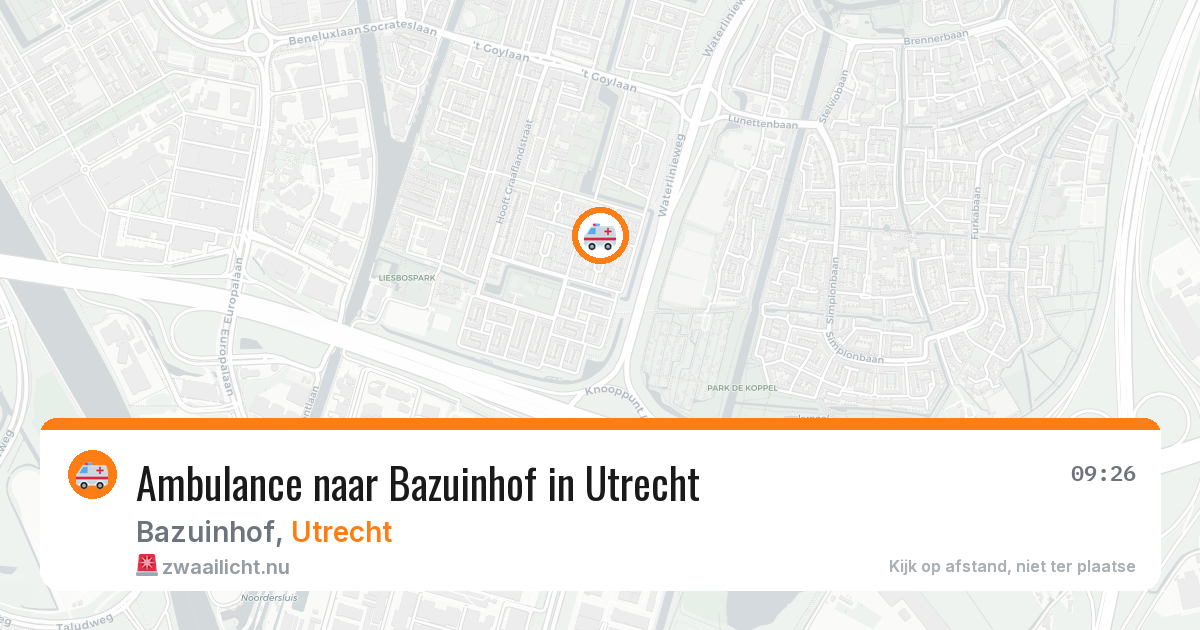 Ambulance naar Bazuinhof in Utrecht — 31 mei 2026