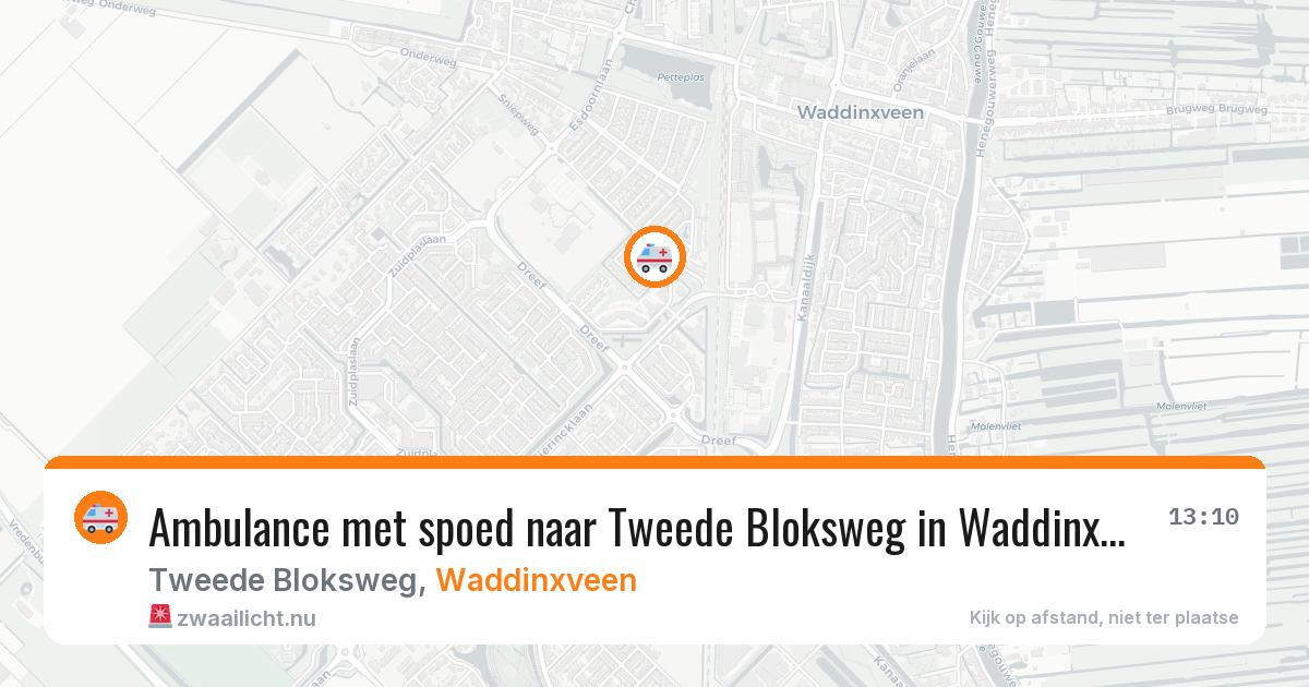 Ambulance met spoed naar Tweede Bloksweg in Waddinxveen — 23 jan 2026
