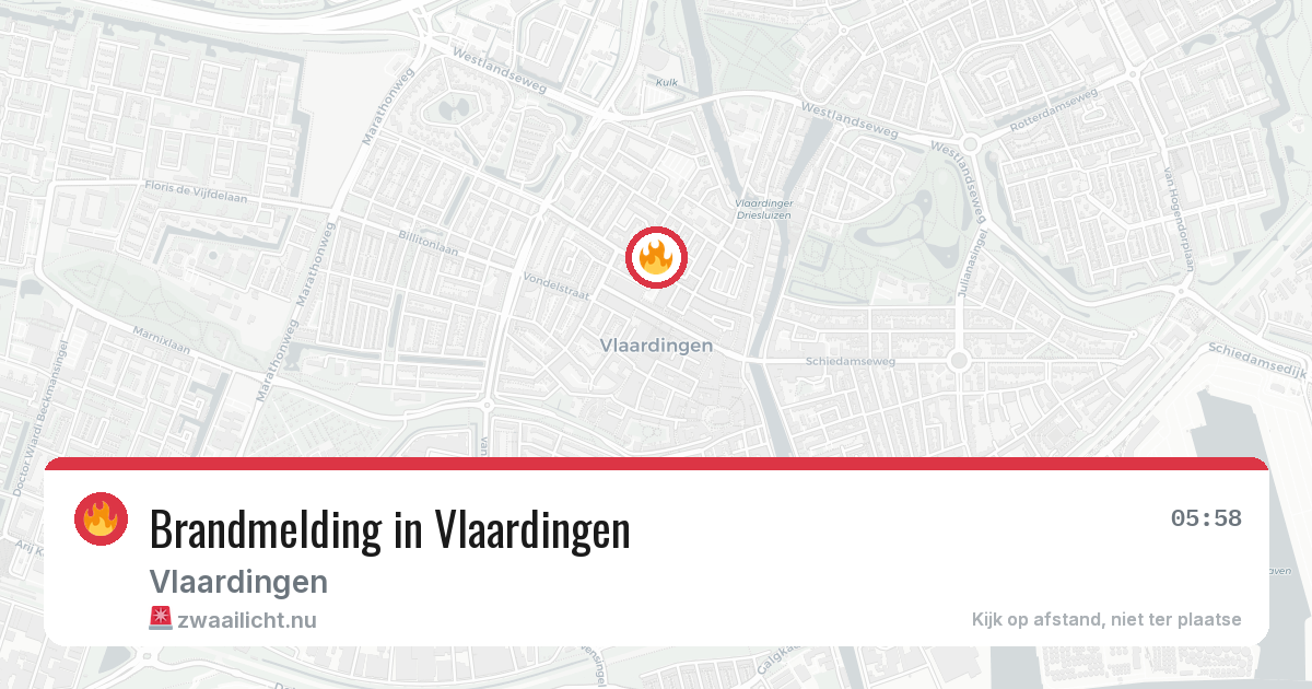 Brandmelding in Vlaardingen — 24 jul 2026