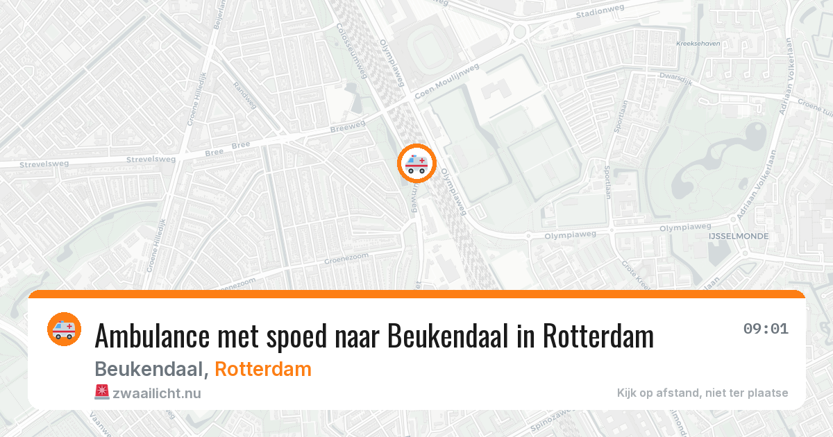 Ambulance met spoed naar Beukendaal in Rotterdam — 19 mrt 2026