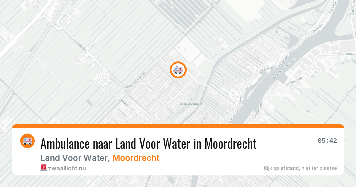 Ambulance naar Land Voor Water in Moordrecht — 26 jul 2026