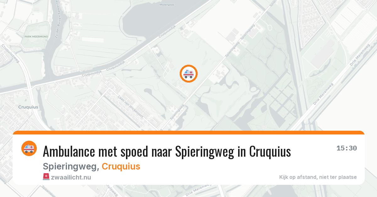 Ambulance met spoed naar Spieringweg in Cruquius — 24 jul 2026