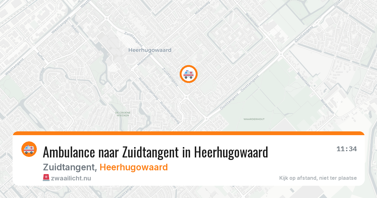 Ambulance naar Zuidtangent in Heerhugowaard — 19 jul 2026