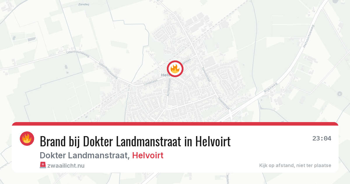 Brand bij Dokter Landmanstraat in Helvoirt — 5 mrt 2026