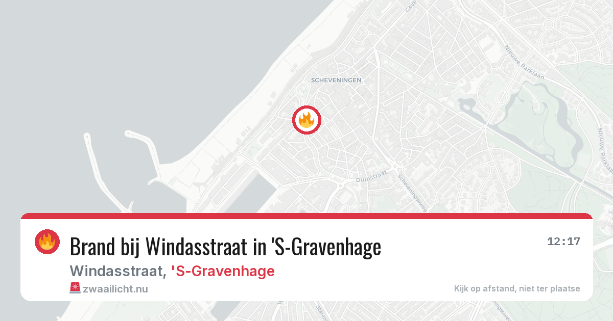 Brand bij Windasstraat in 'S-Gravenhage — 7 jun 2026