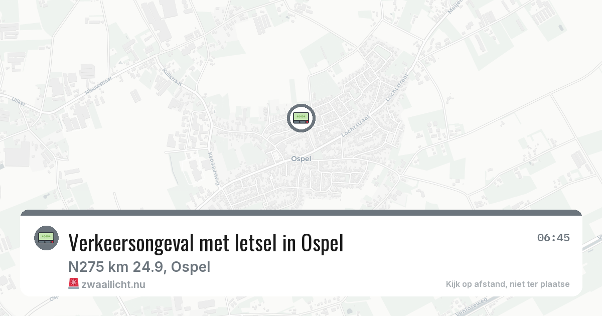 Verkeersongeval met letsel in Ospel — 4 mei 2026