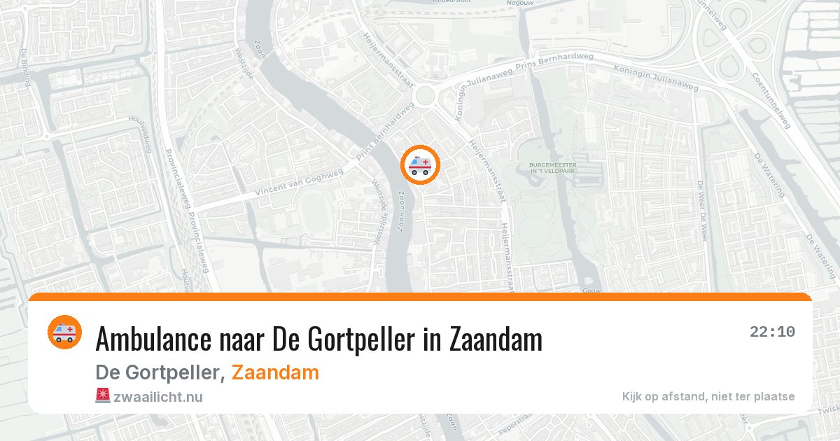 Ambulance naar De Gortpeller in Zaandam — 10 jul 2026
