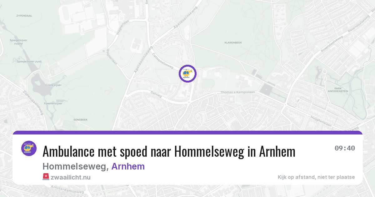 Ambulance met spoed naar Hommelseweg in Arnhem — 17 jul 2026