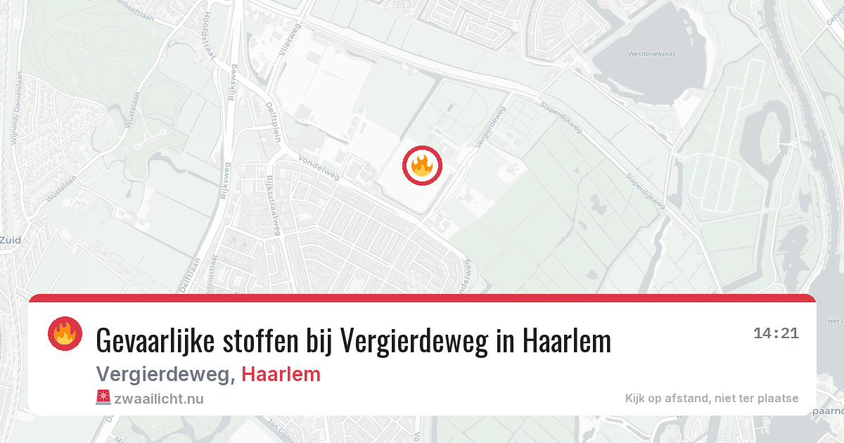 Gevaarlijke stoffen bij Vergierdeweg in Haarlem — 2 jun 2026