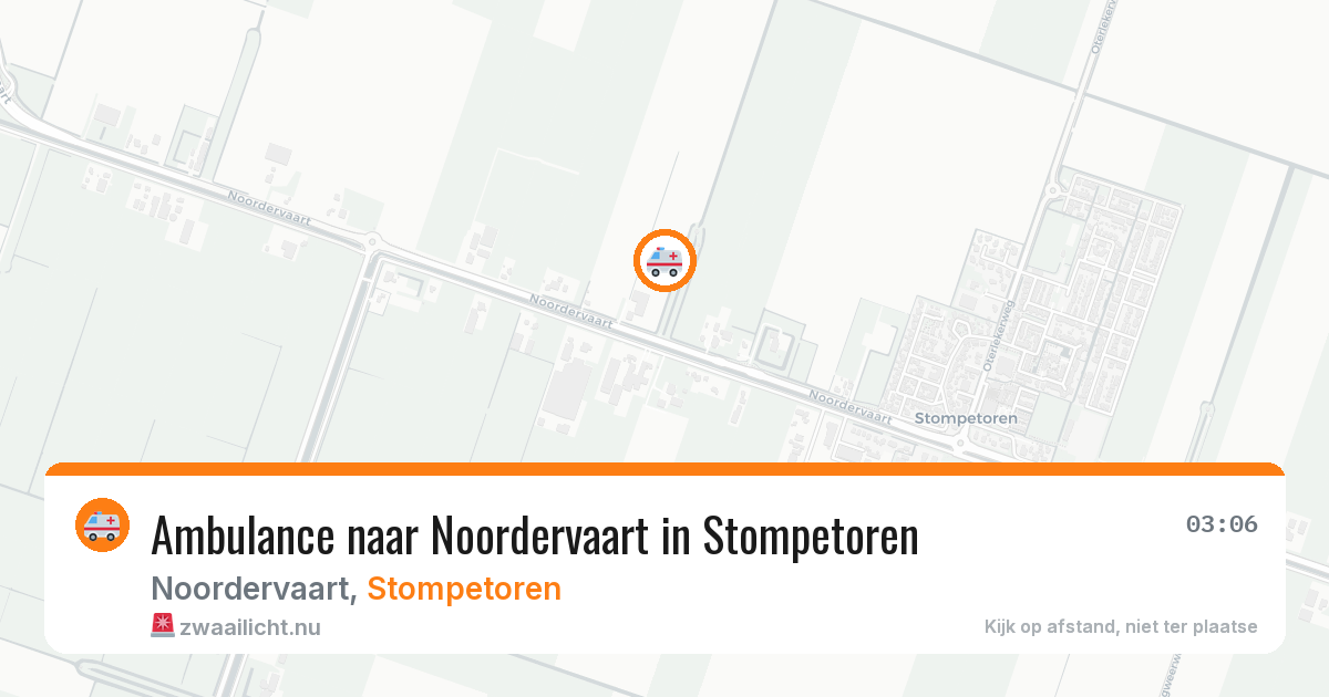Ambulance naar Noordervaart in Stompetoren — 20 jun 2026